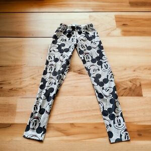 Abercrombie Kids Mickey Mouse Leggings Size 9/10 All Over Print Pull On  Comfort